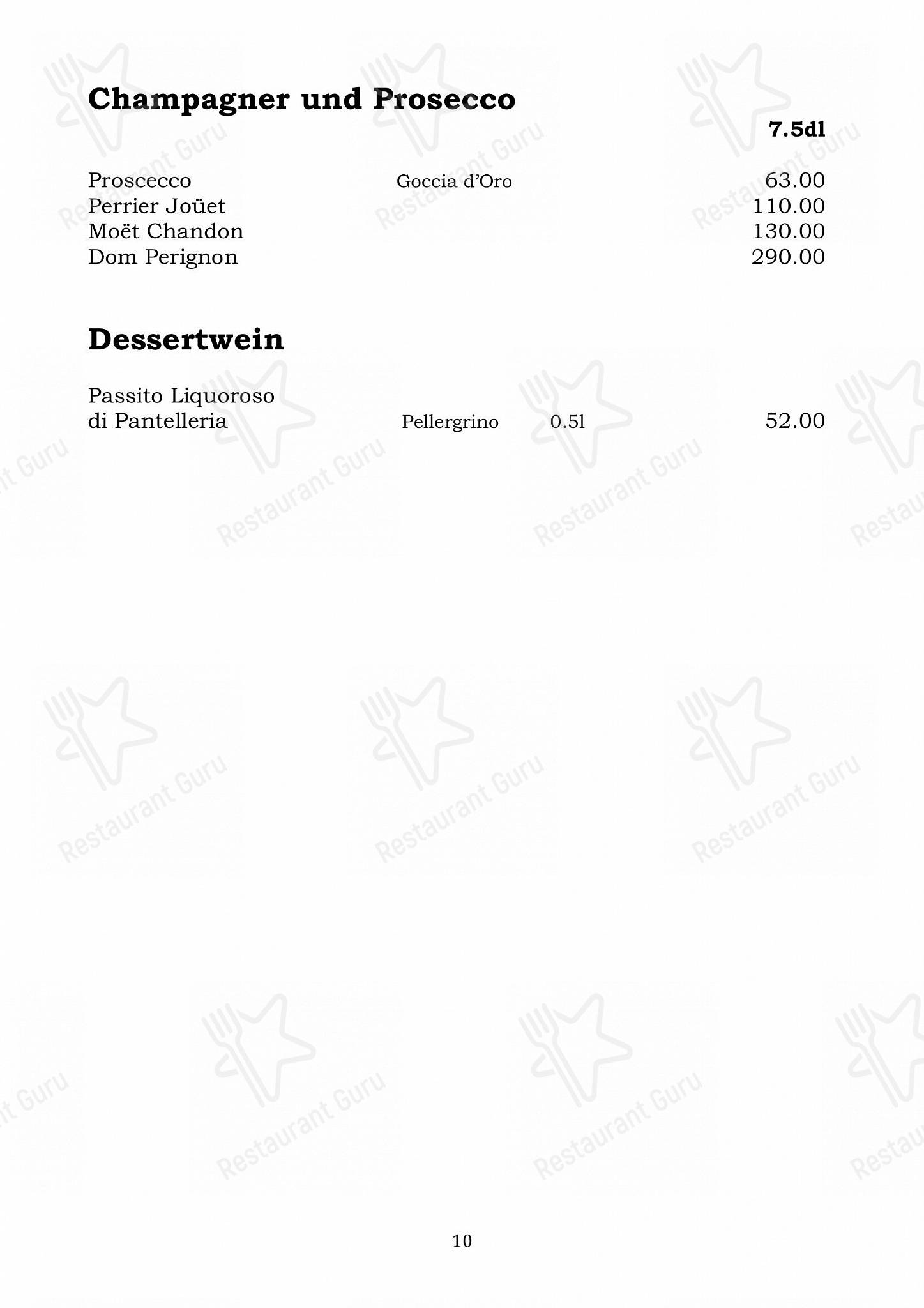 Ночное меню per Grampi’s Bar & Restaurant in Zermatt
