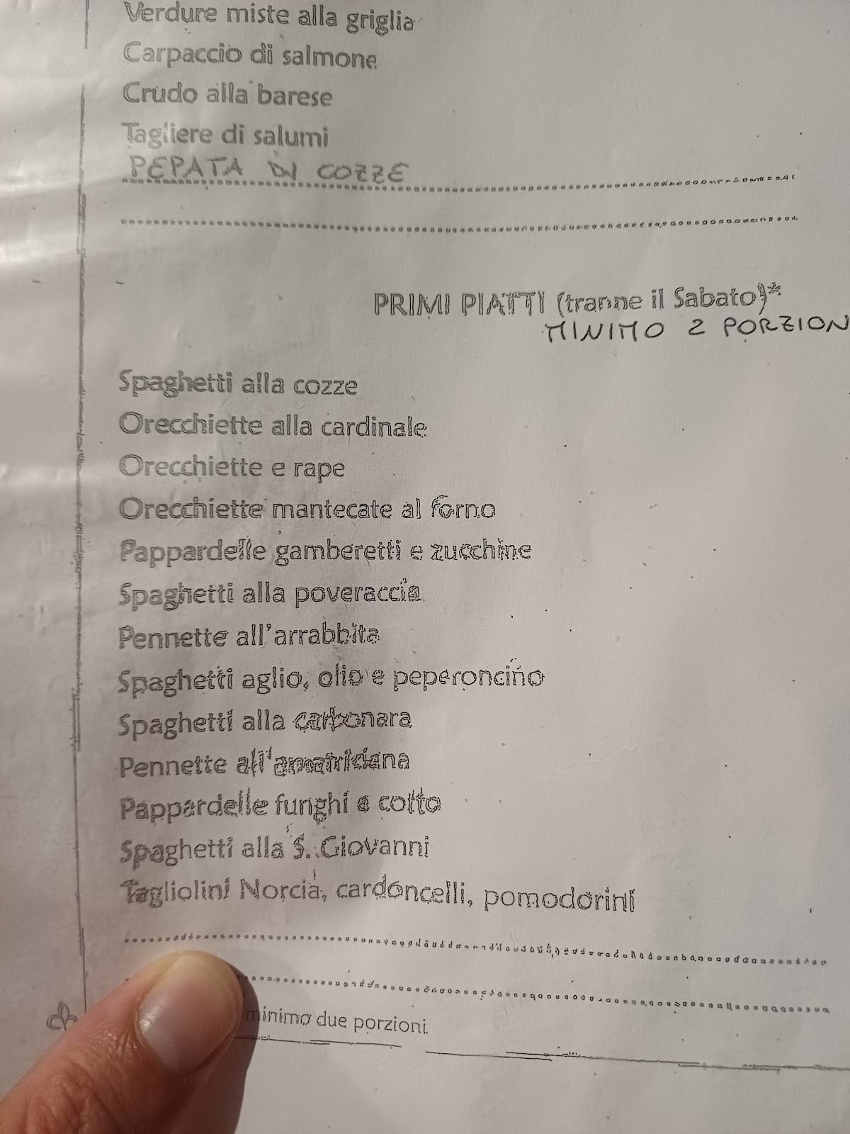 Menu di Pizzeria Il Bugigattolo 