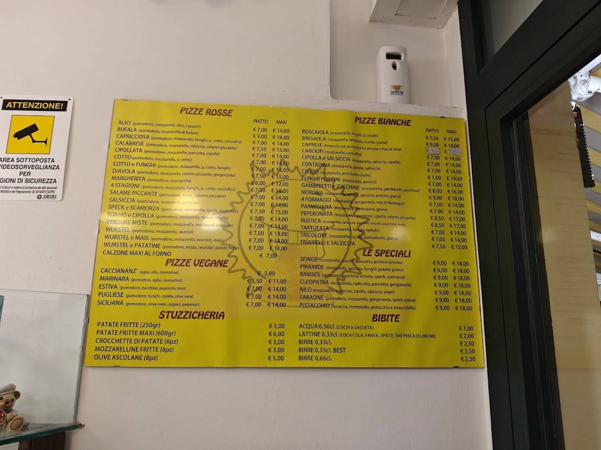 Menu di Pizzeria Il Sole 