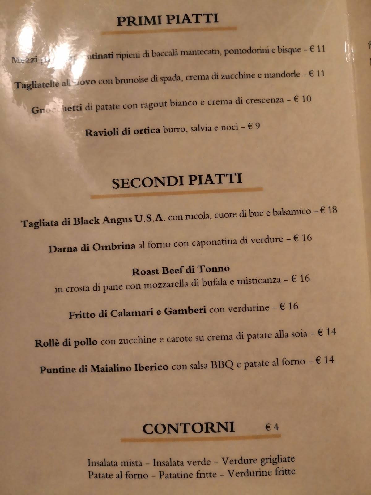 Menu di Io e Vale 