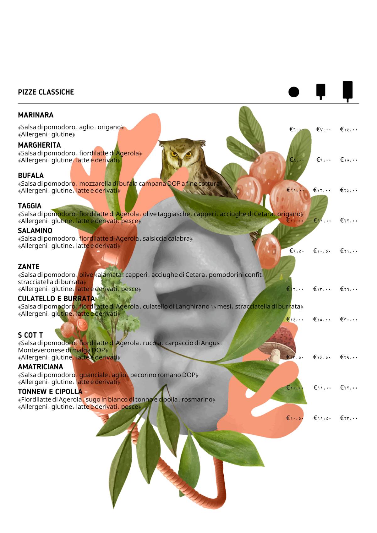 Menu di La Sconta Bar Pizzeria 