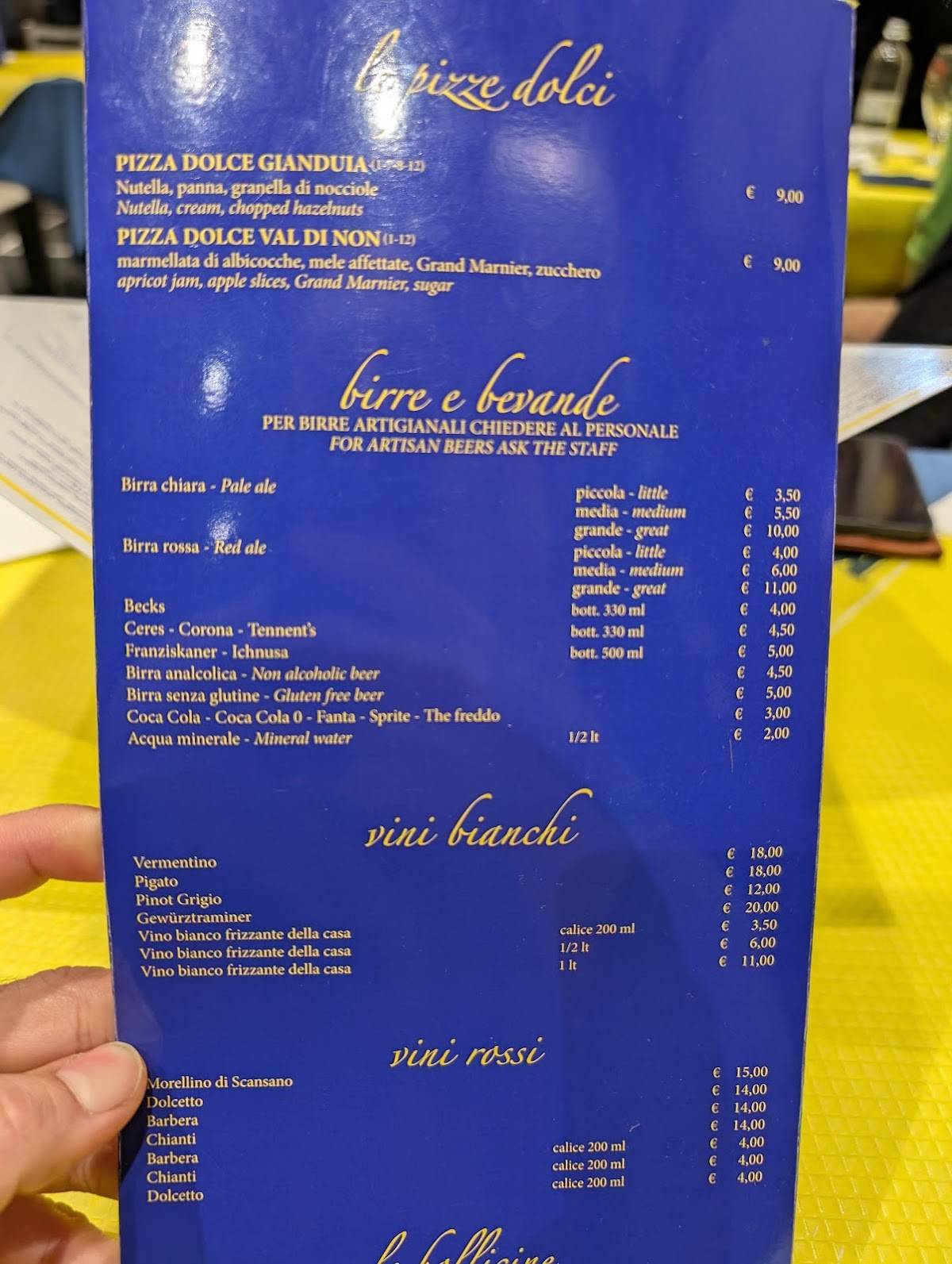 Menu di Moromare 