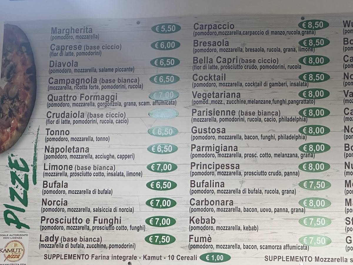 Menu di Pizzeria Paninoteca Il Triangolo dal 1997 - Monopoli 