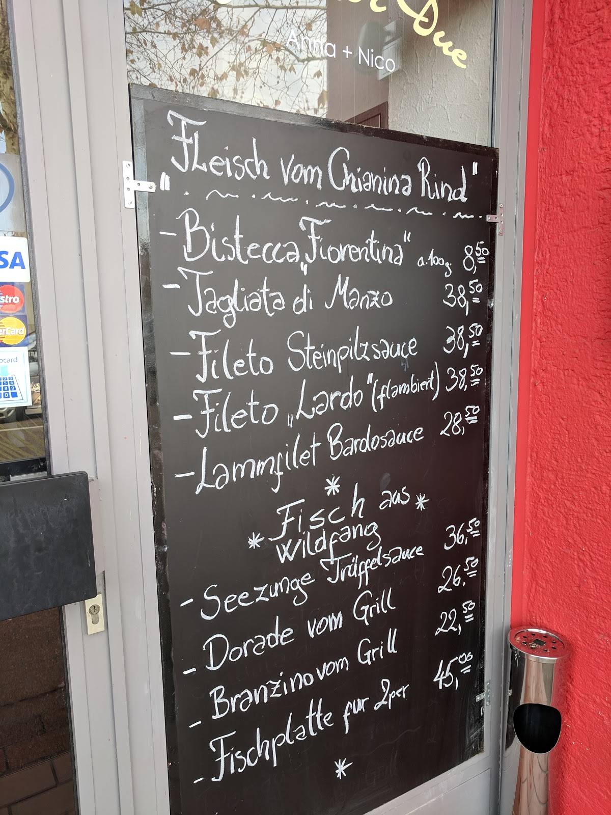 Speisekarte von Piccolo Mondo Da Noi Due pizza, Esslingen am Neckar