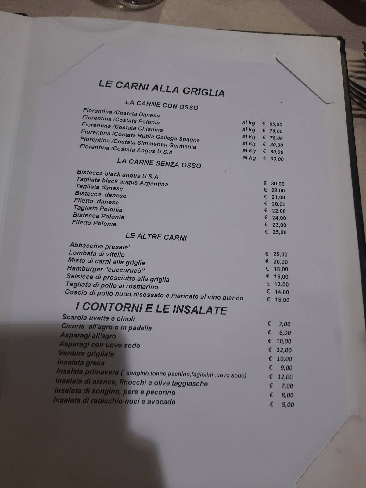 Menu de Ristorante Cuccurucu'