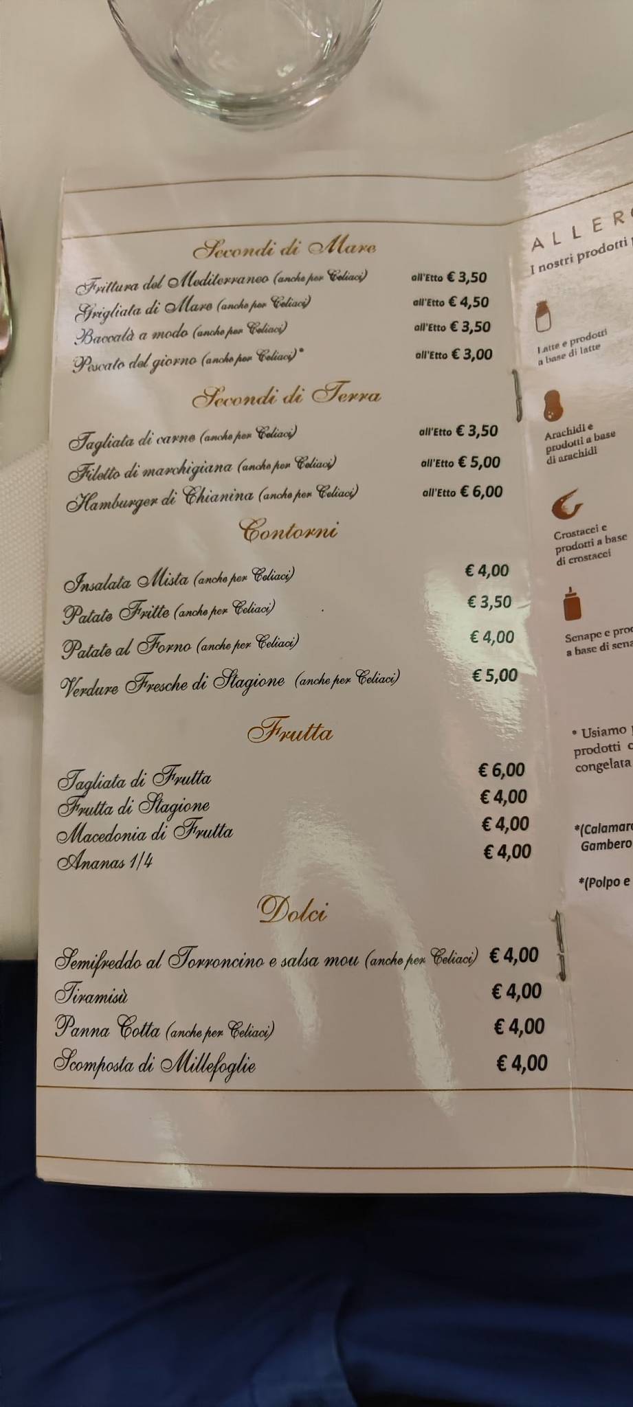 Menu di Ristorante Villa dei Poeti 