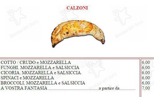 Menu di Spiano Pizza 