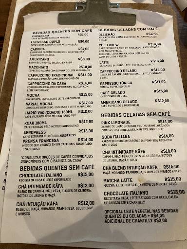 PLUSLIFE Café cardápio
