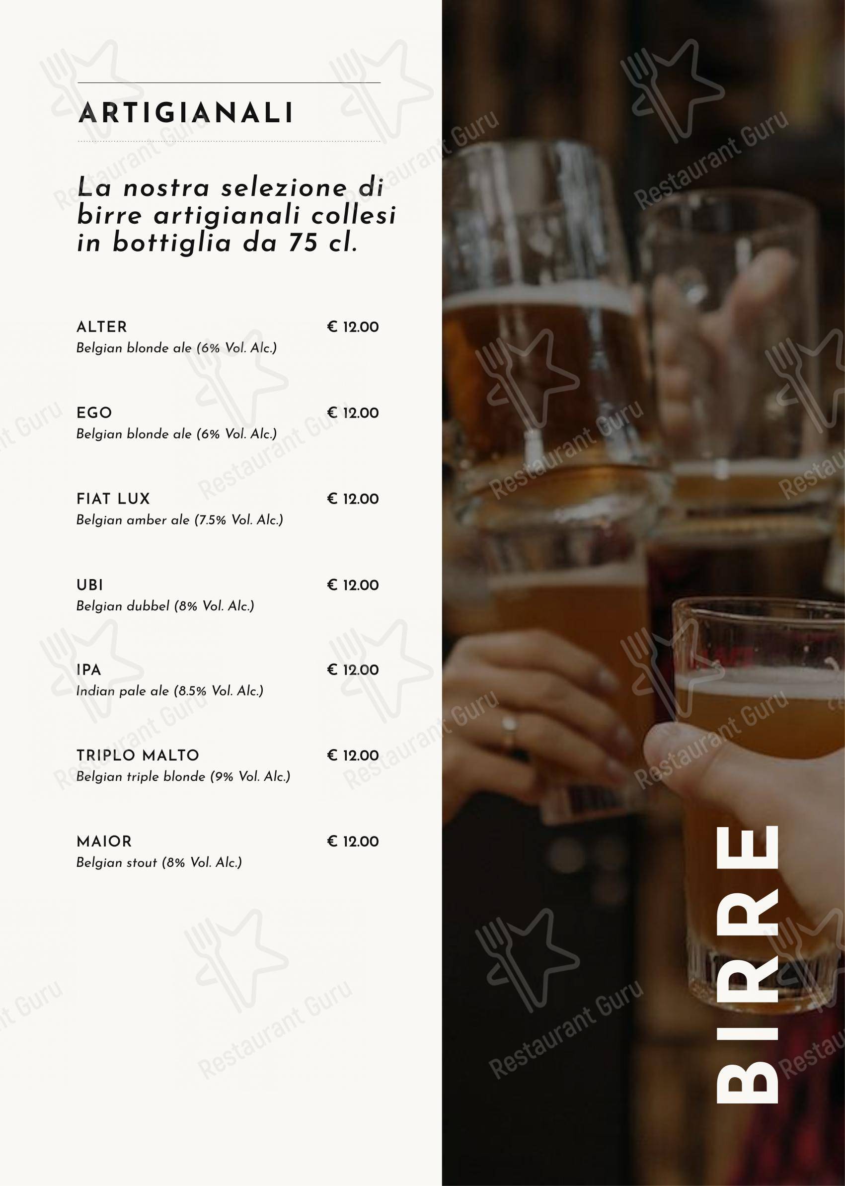 Pocanoja in Perugia - Menu