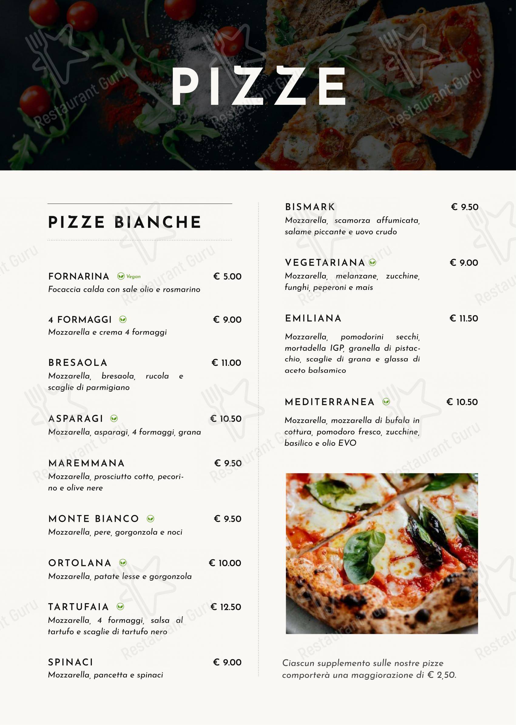Menu per Pocanoja ristorante