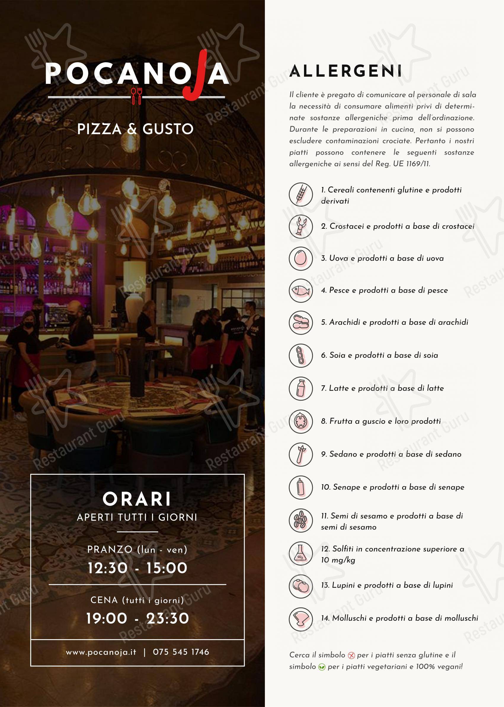 Pocanoja in Perugia - Menu