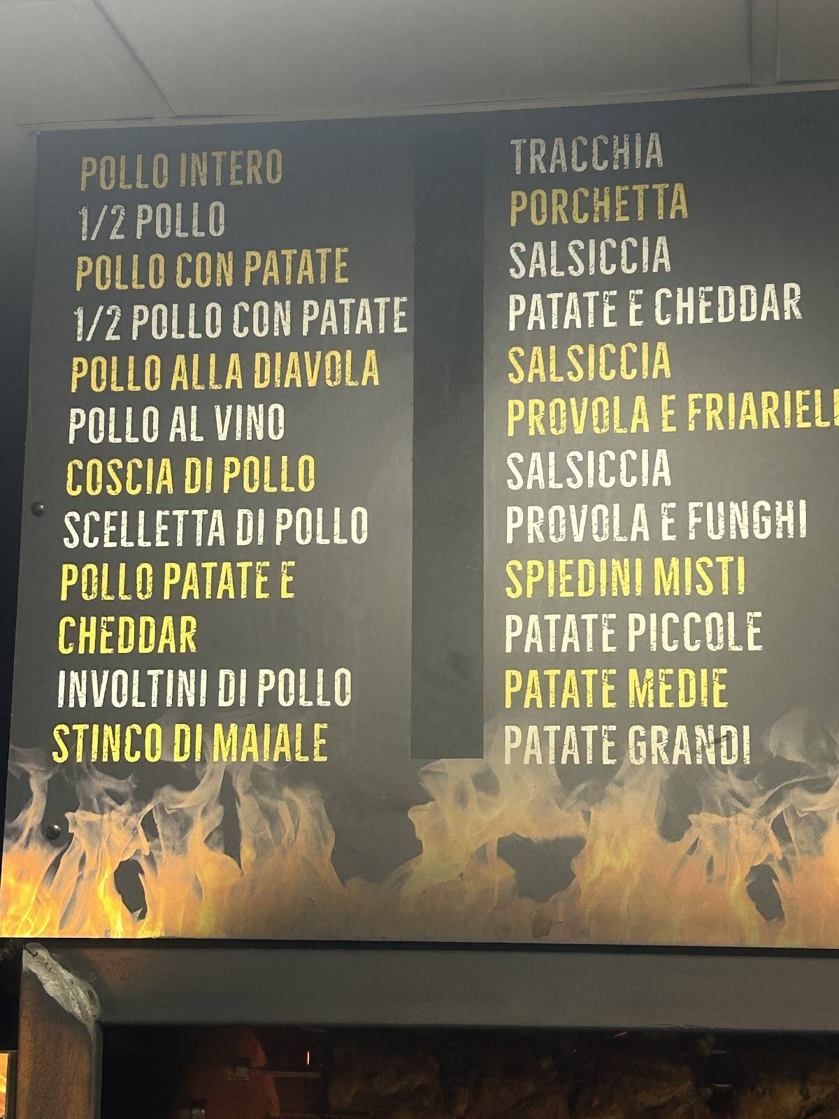 Menu di Polli e Contorni 
