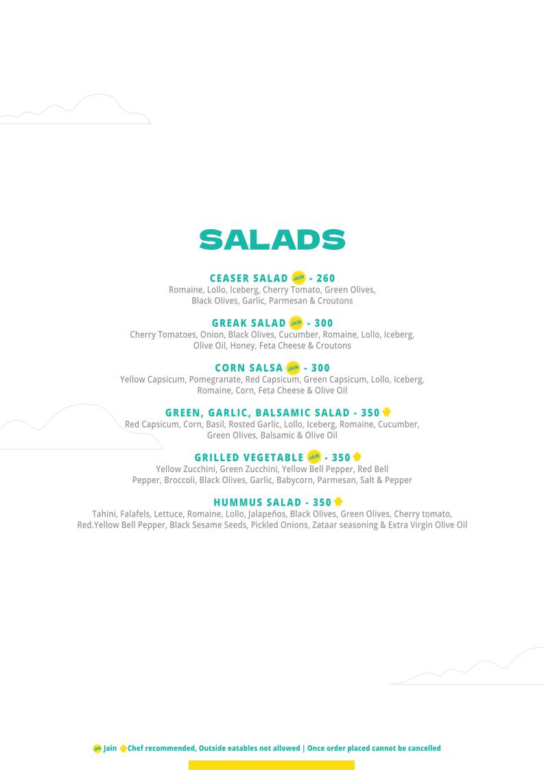 Poona Food truck menu