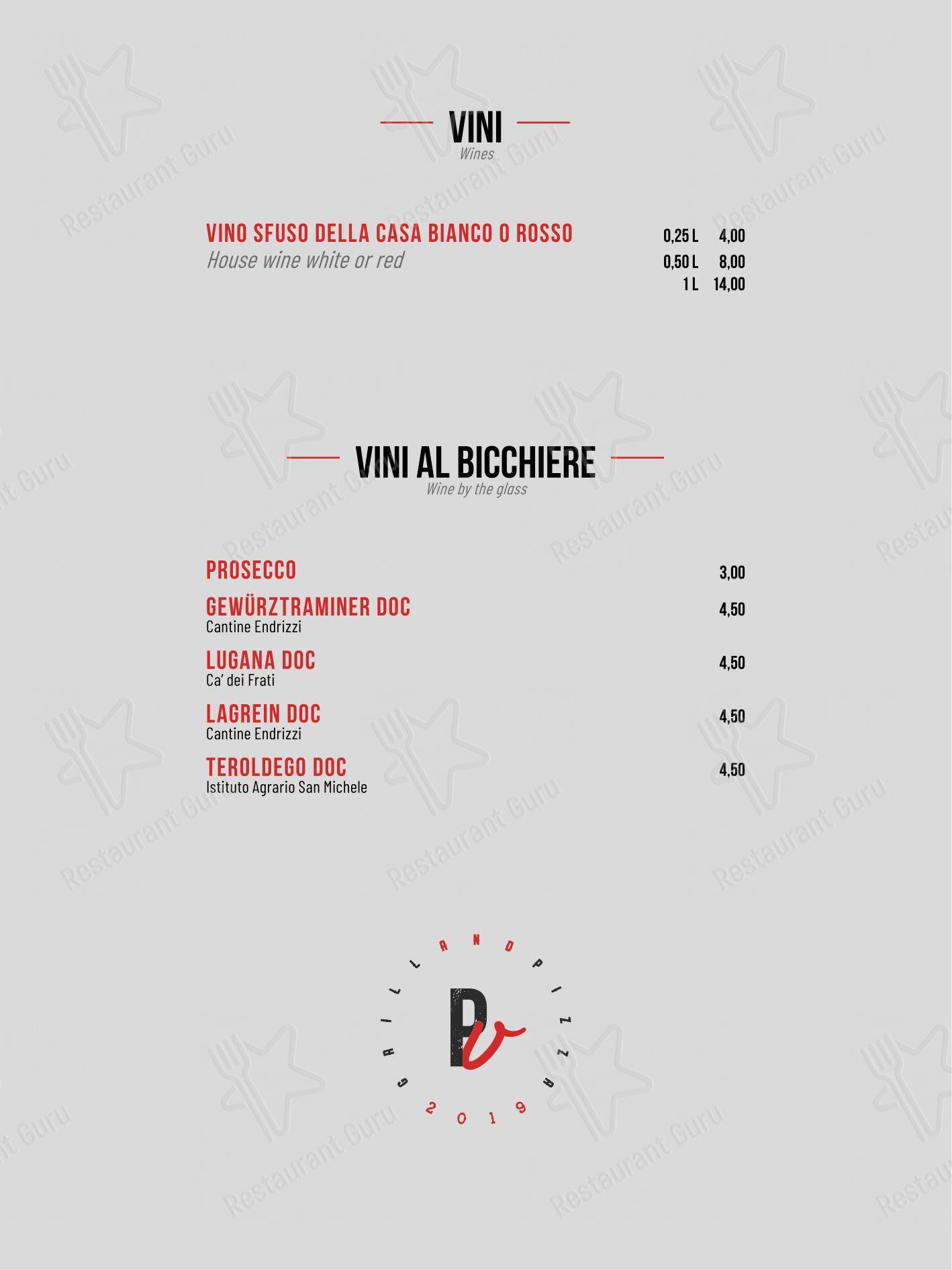Menu per Porca Vacca ristorante