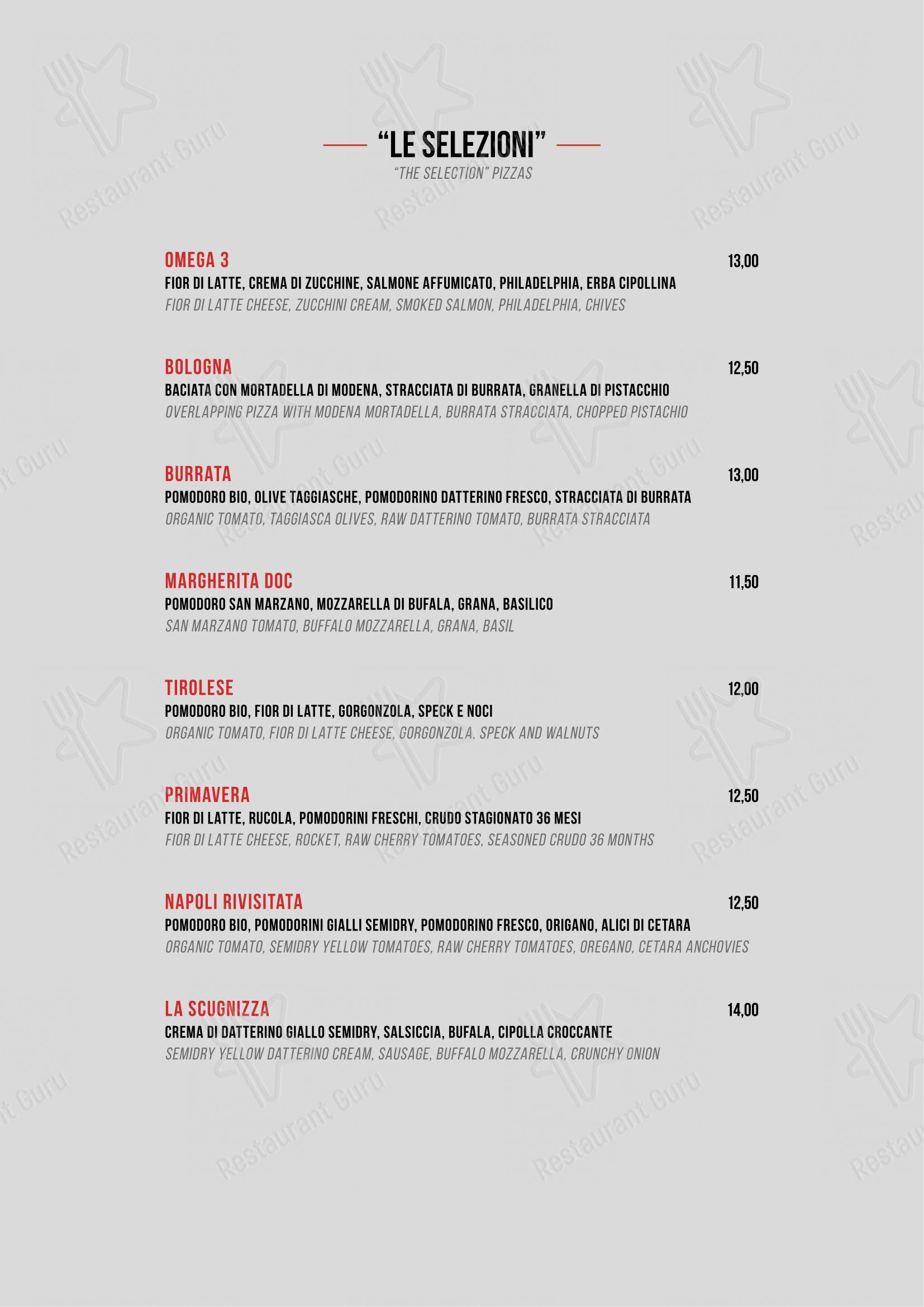 Menu per Porca Vacca ristorante