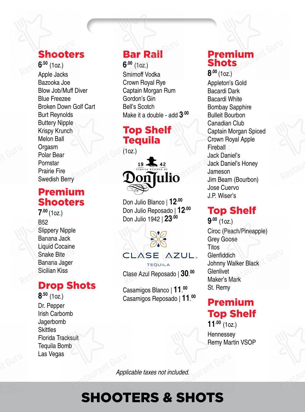 Menu pour Portly Piper Pub Ajax - plats et boissons