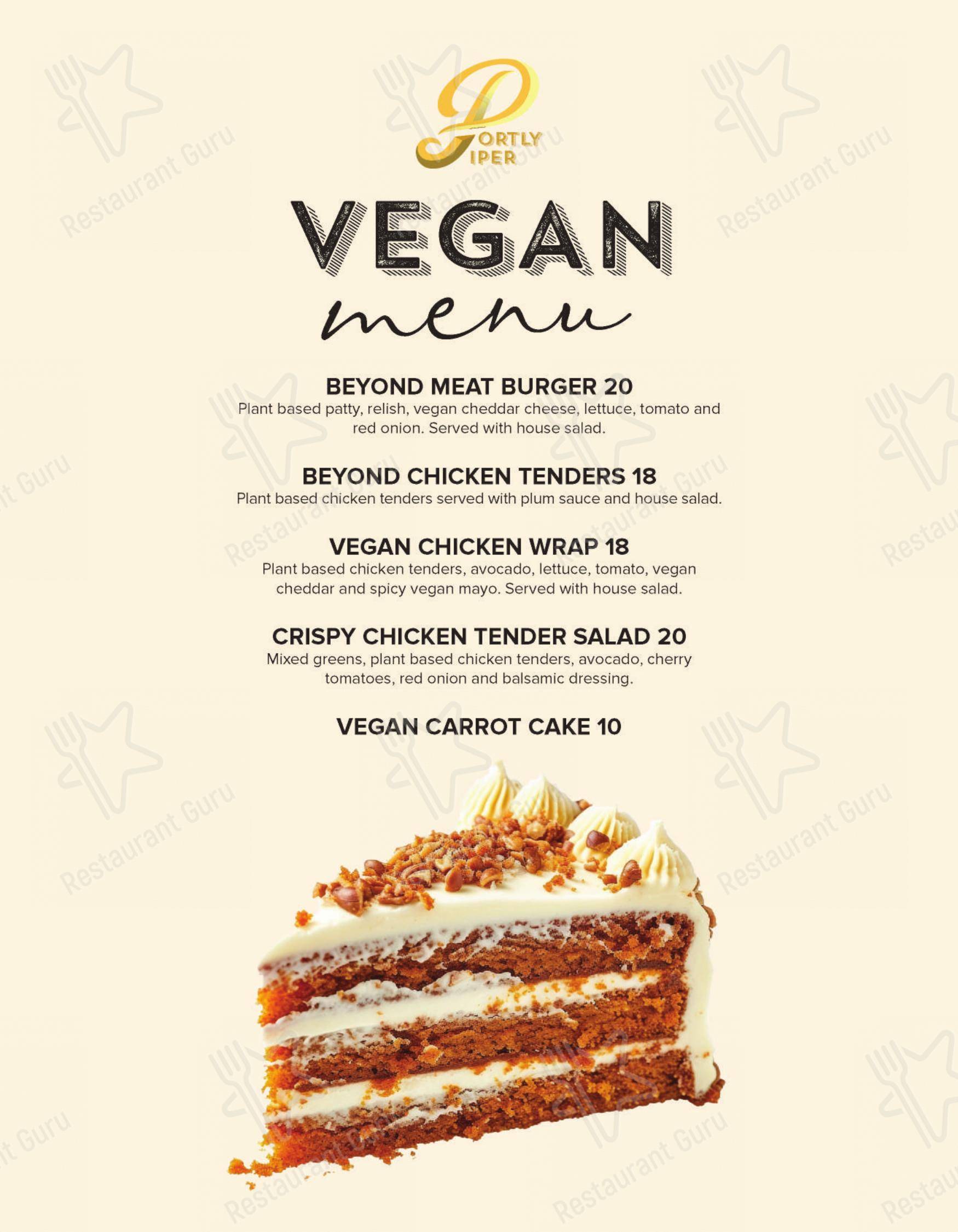 Menu pour Portly Piper Pub Ajax - Детское