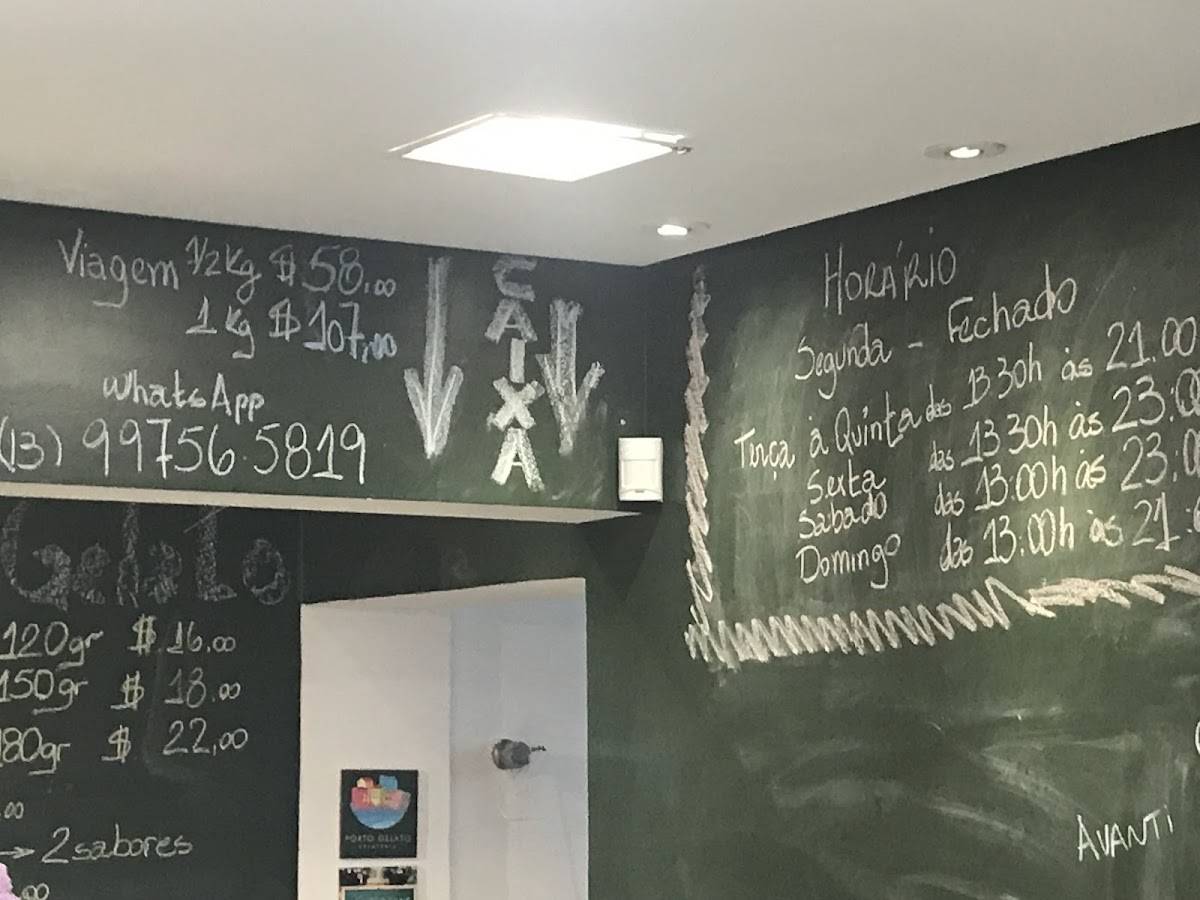 Porto Gelato Gelateria cardápio