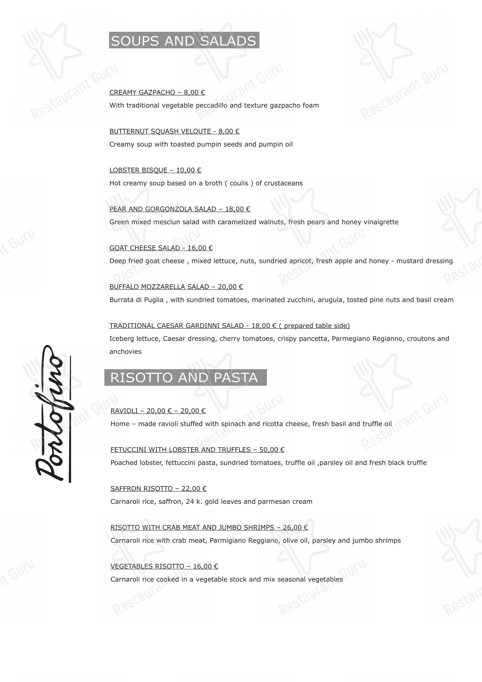 Menu di Portofino - Menu