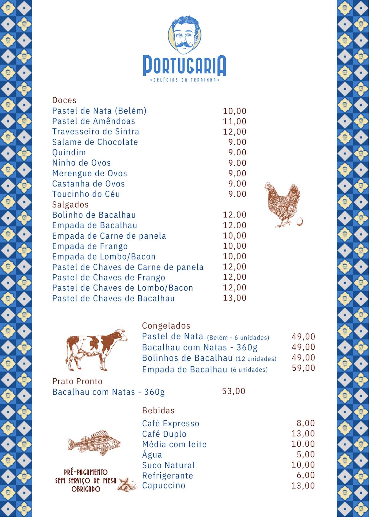 Cafeteria Portugaria - Córrego Grande cardápio