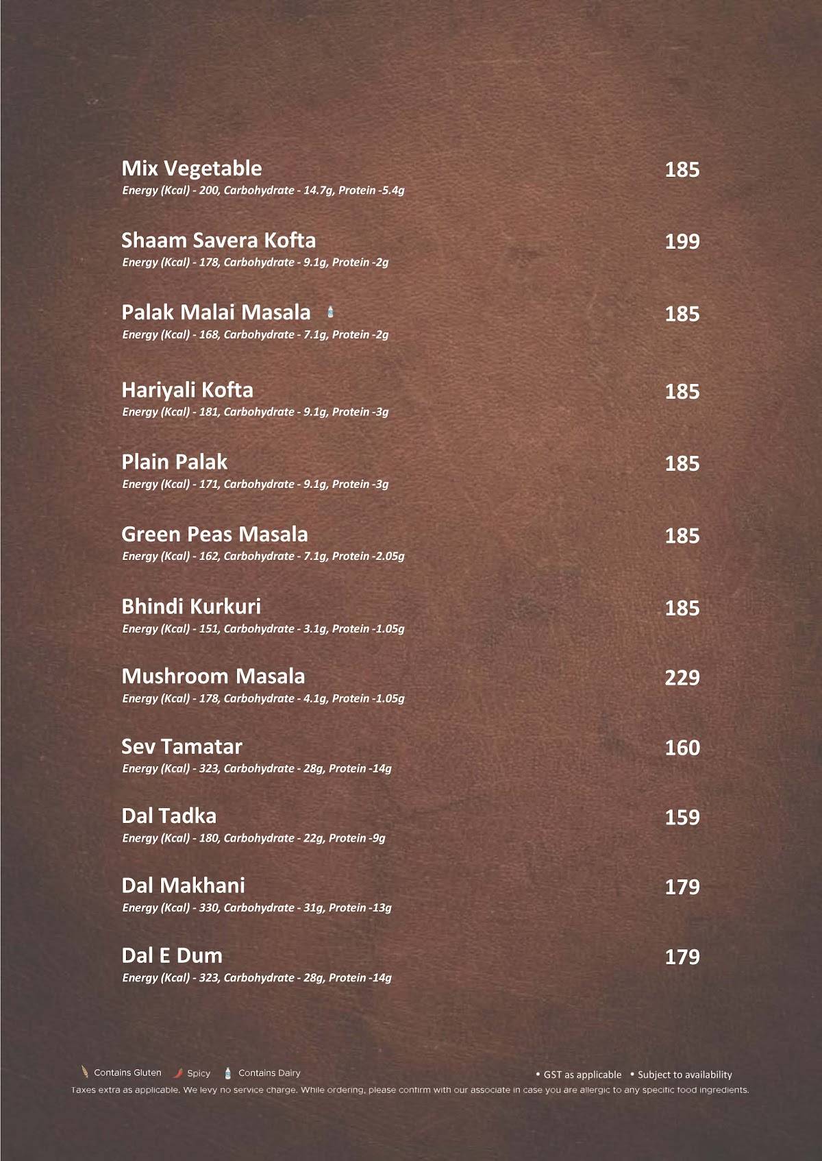 Prasadam Restaurant & Banquet, Jamnagar menu