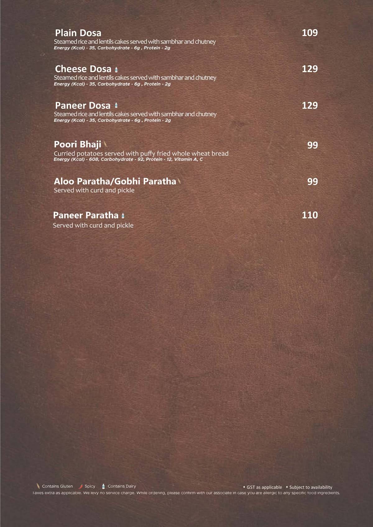 Prasadam Restaurant & Banquet, Jamnagar menu