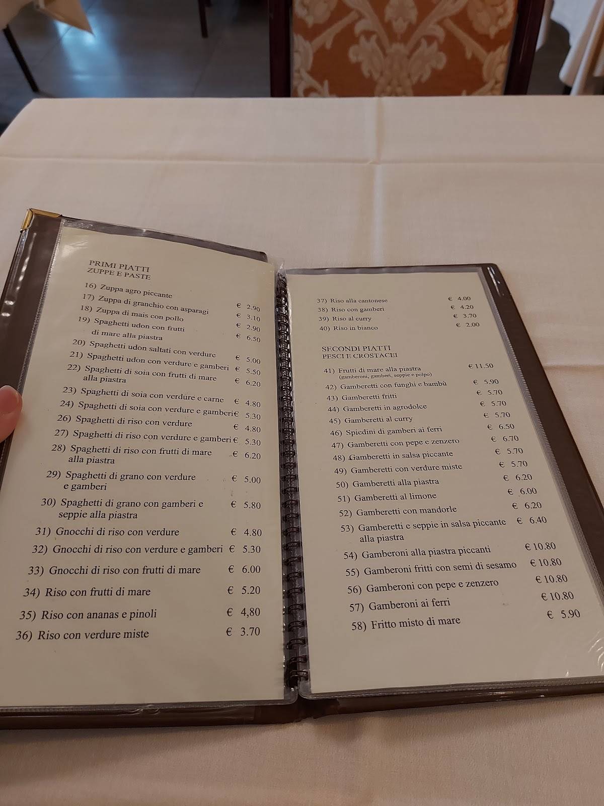 Menu di Ristorante Primavera 