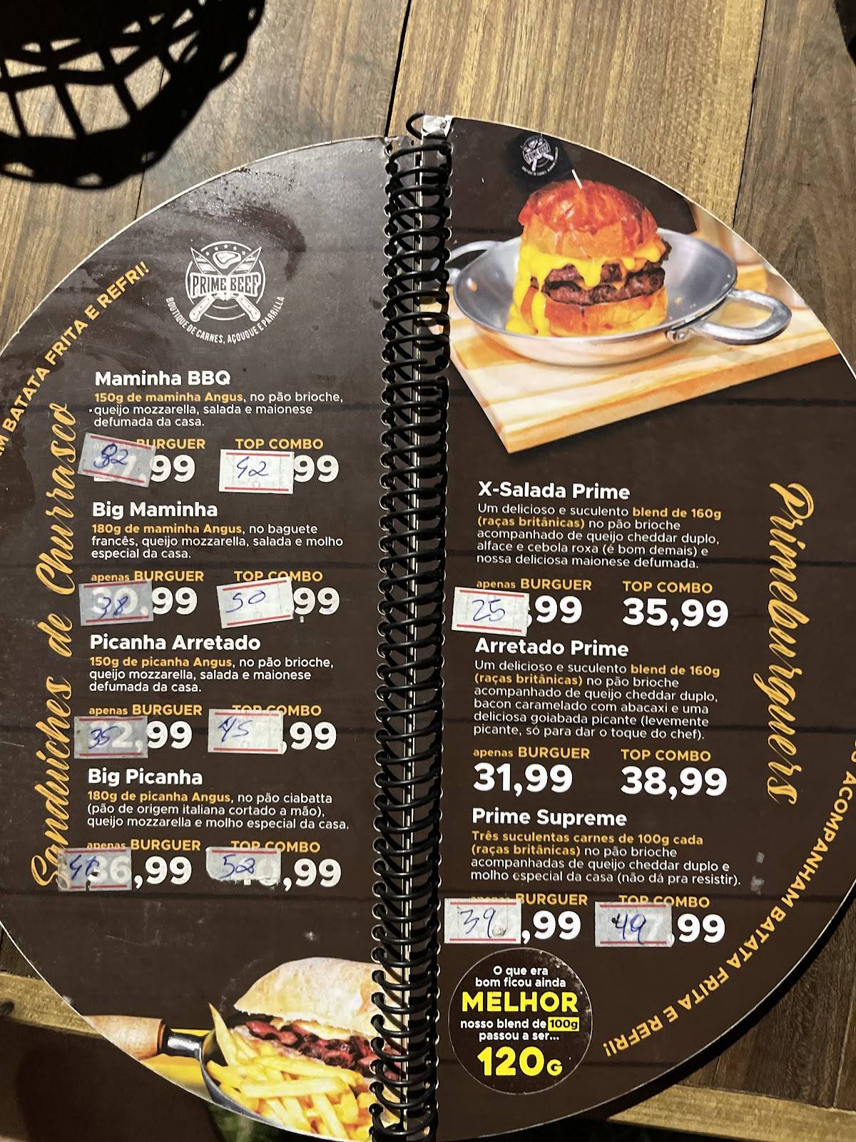Prime Beef - Carnes cardápio
