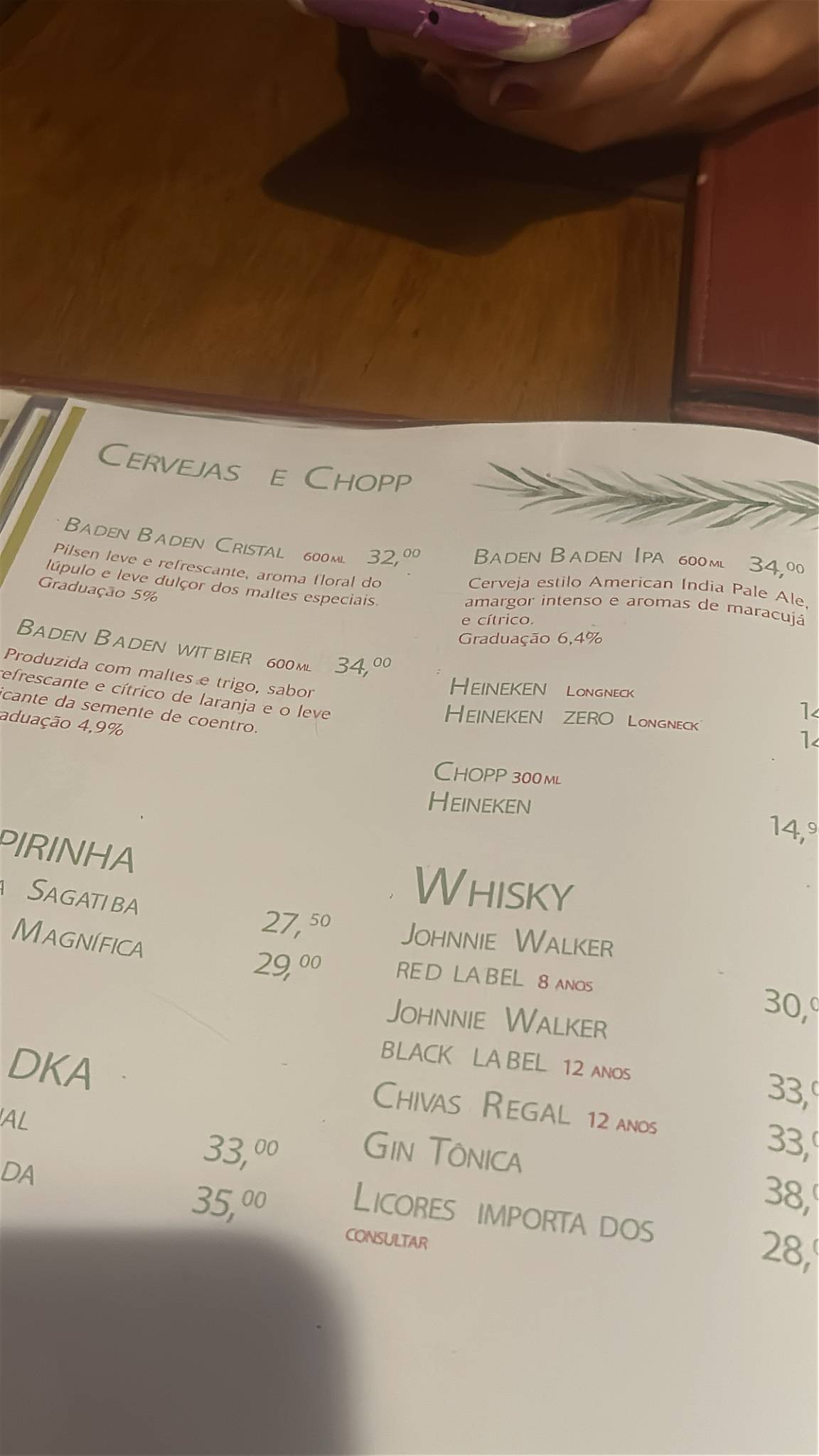 Primitivo Buzios cardápio