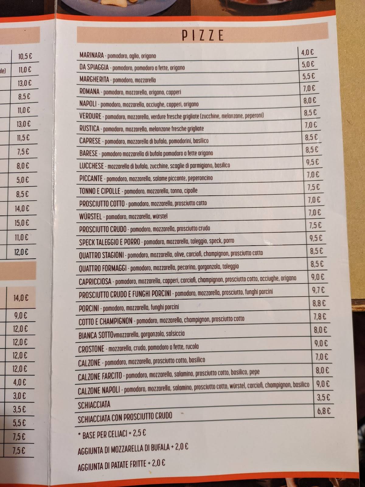 Menu di Ristorante Atlantic Oil 