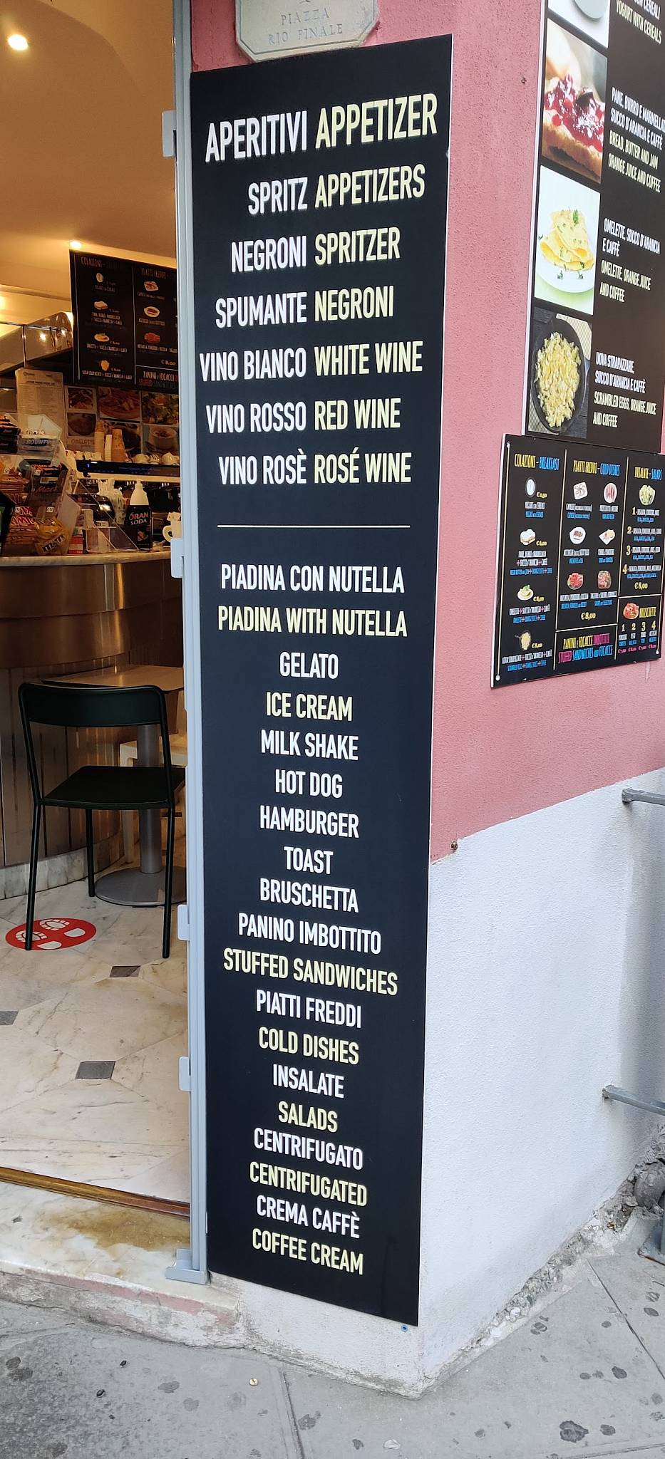 Menu di Bar Stazione eredi Soldani Eliseo 