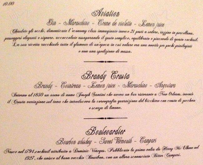Menu di Bar Black Market 