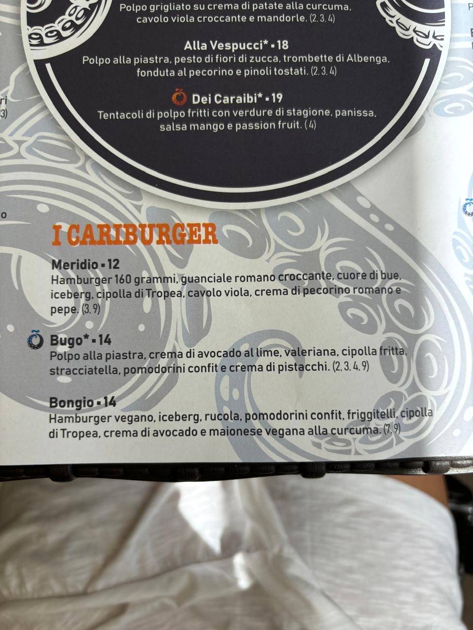 Menu de Caribõ