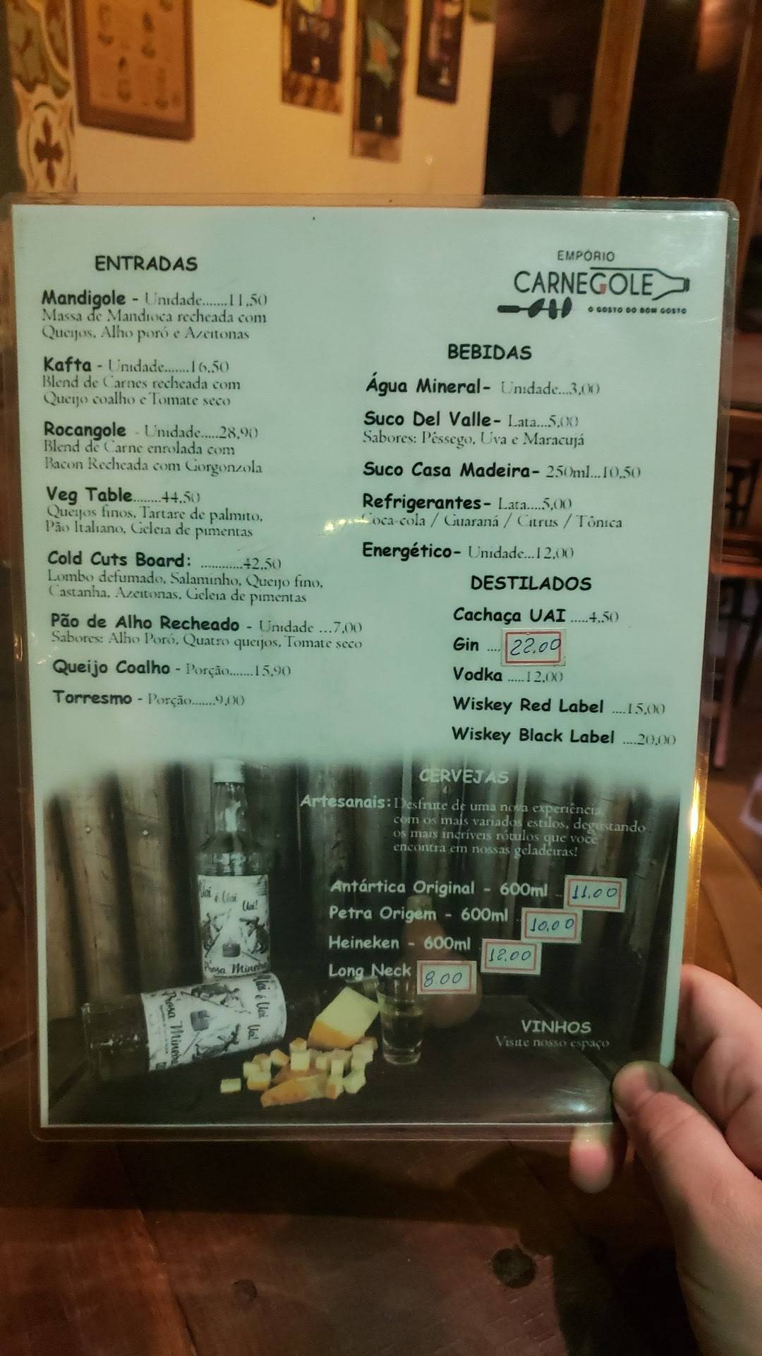 Empório Carnegole cardápio