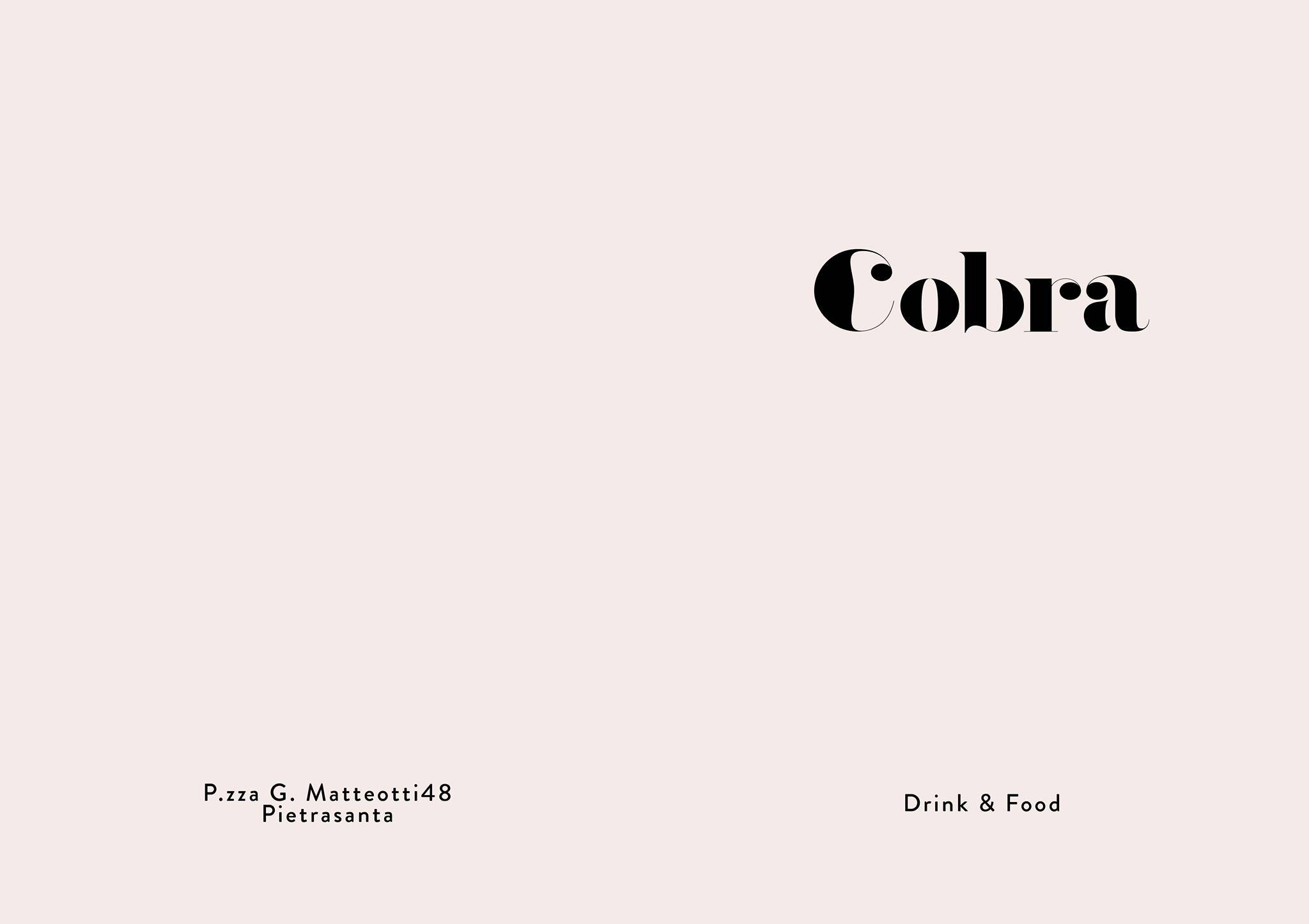 Menu di Cobra Pietrasanta 