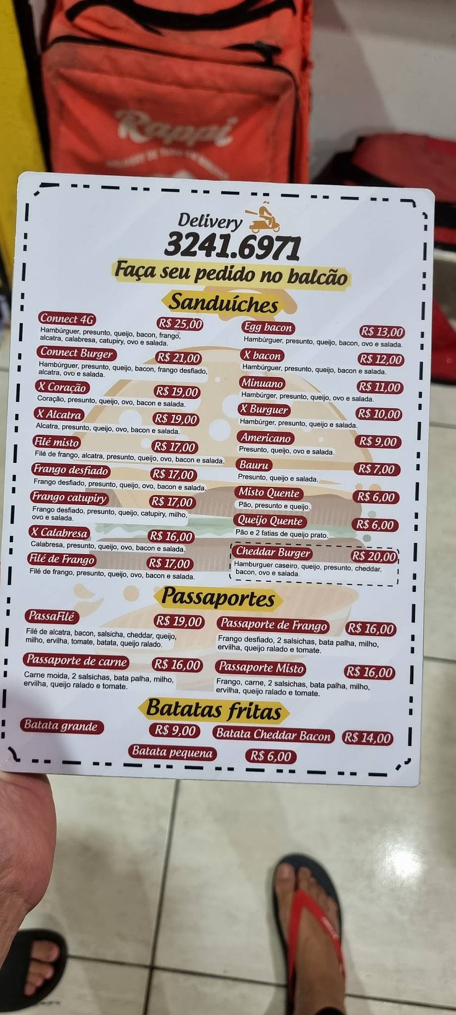 Connect Burger cardápio