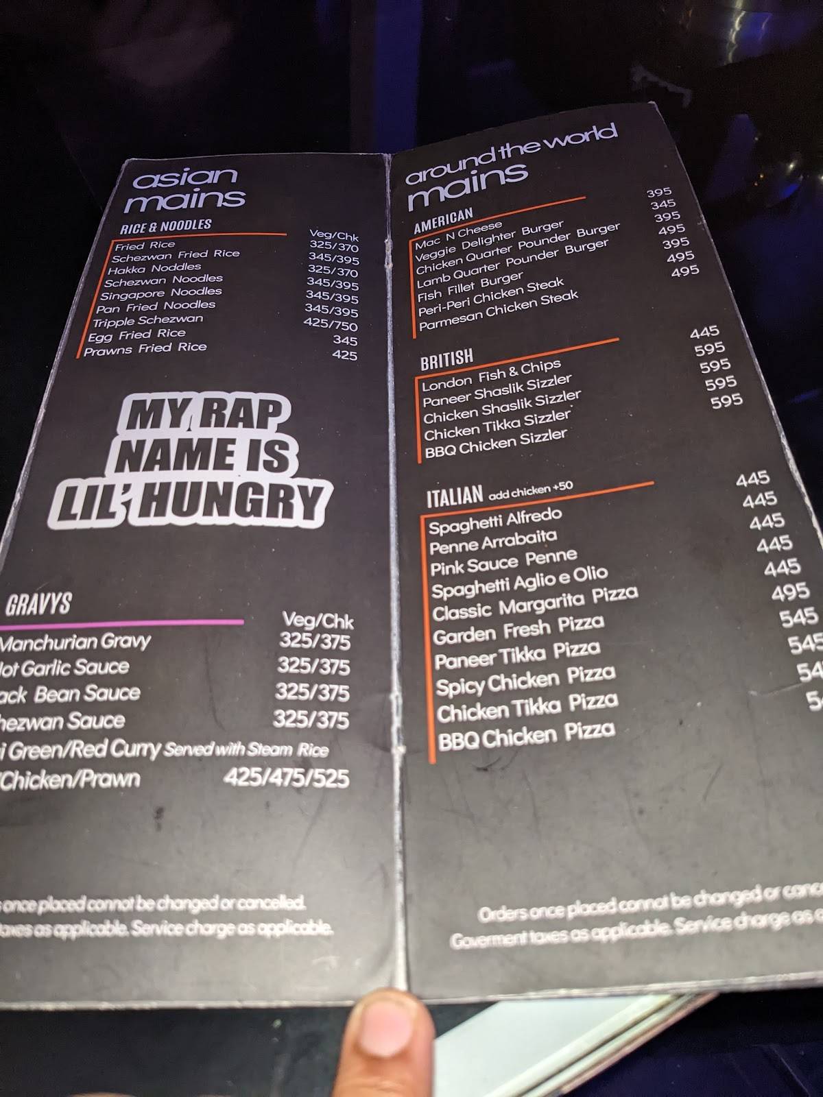 DRINX Exchange - WTC, Kharadi menu