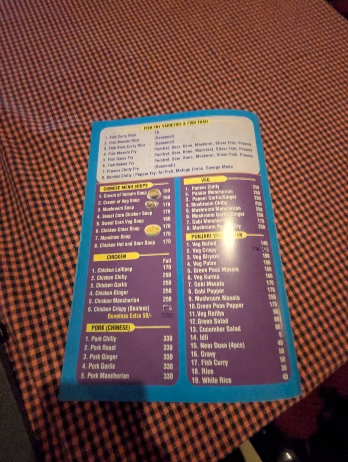 Dolphin Restaurant And Bar menu