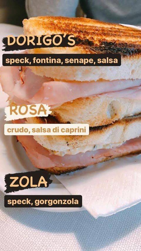 Menu di Dorigo' S Snack Bar 