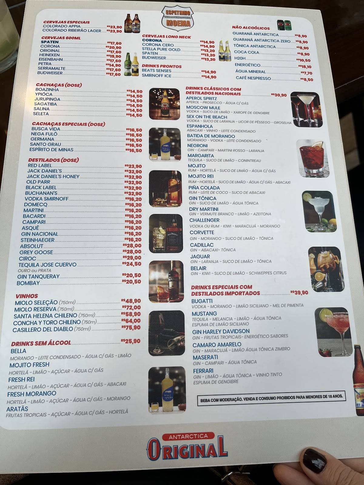 Espetinho Moema cardápio