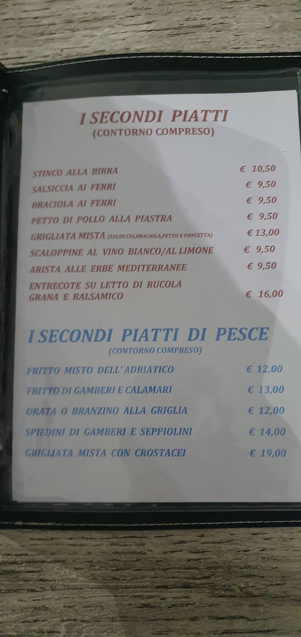 Menu di Eurobar Ristorante 