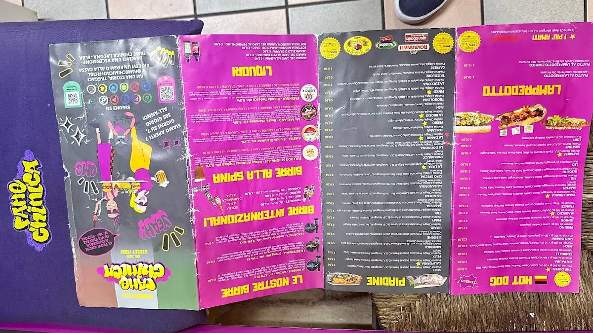 Menu di Fame Chimica Elba 