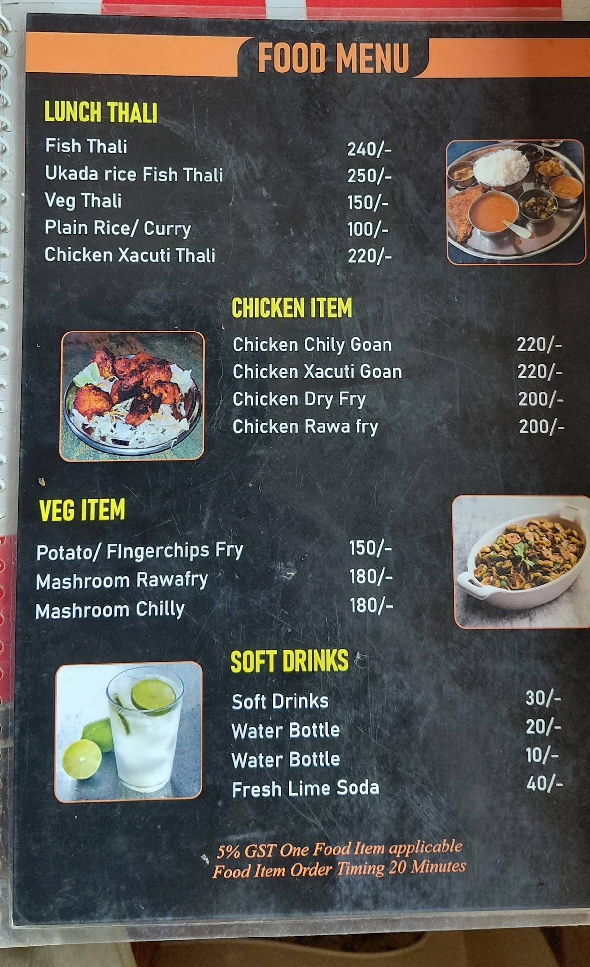 Kuttikar Bar And Restaurant menu