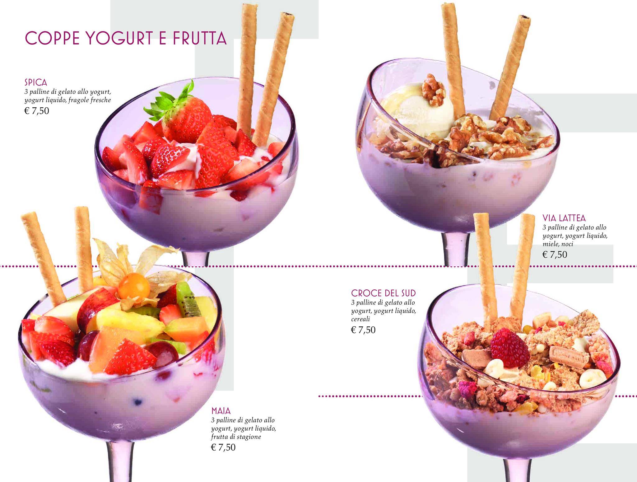 Menu di Latte & Stelle - Gelateria e Pasticceria 