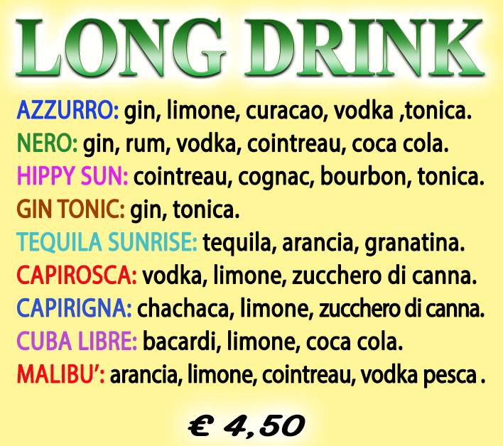 Menu di Malibu 