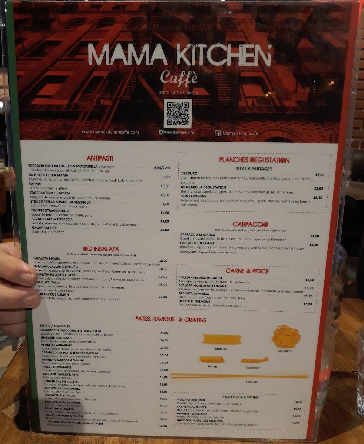 Menu de Mama Kitchen Caffè
