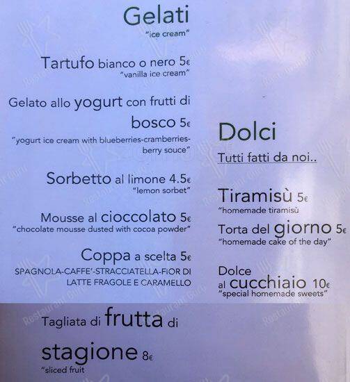 Menu di Merulana Cafè 