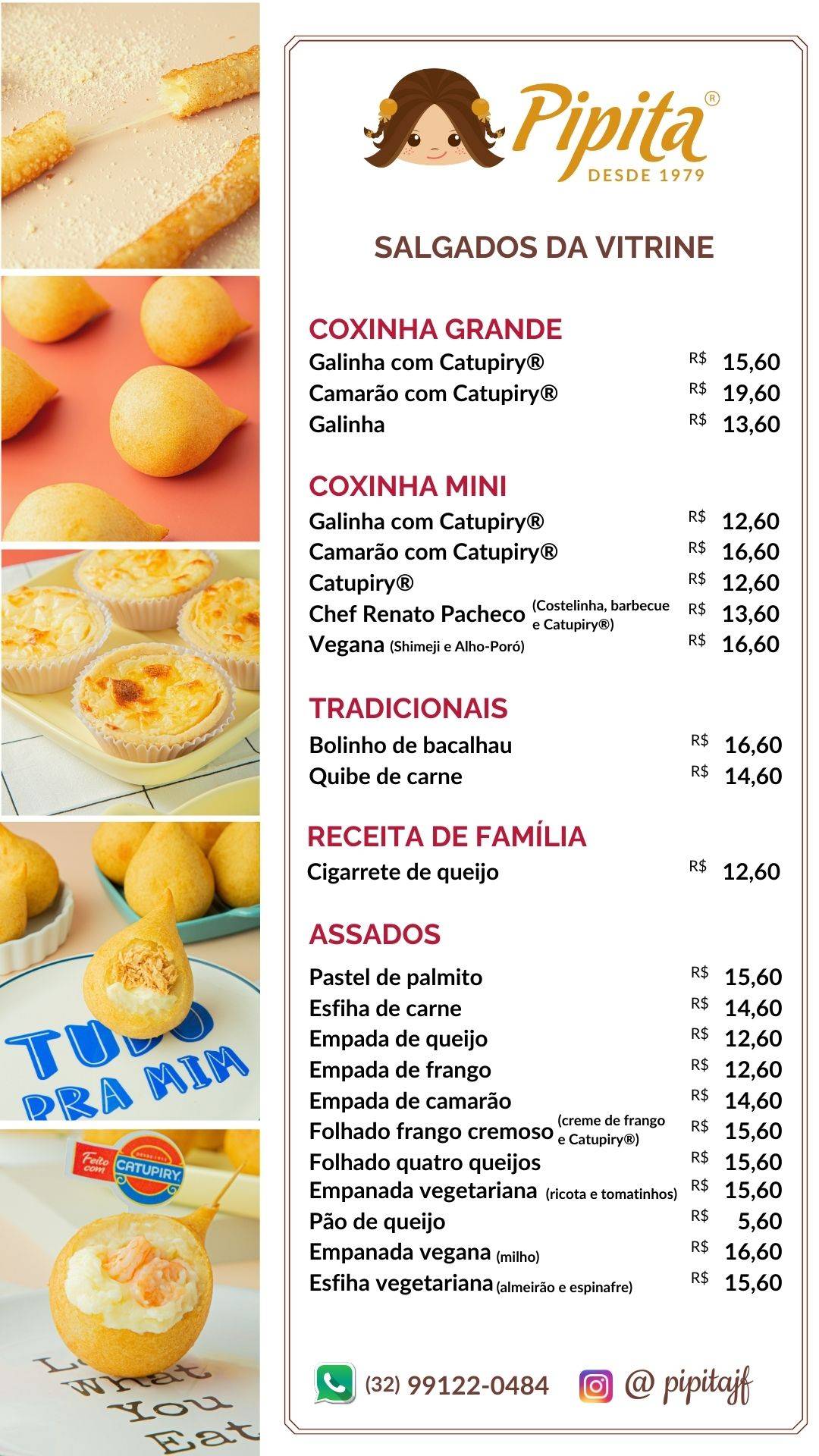 Pipita cardápio