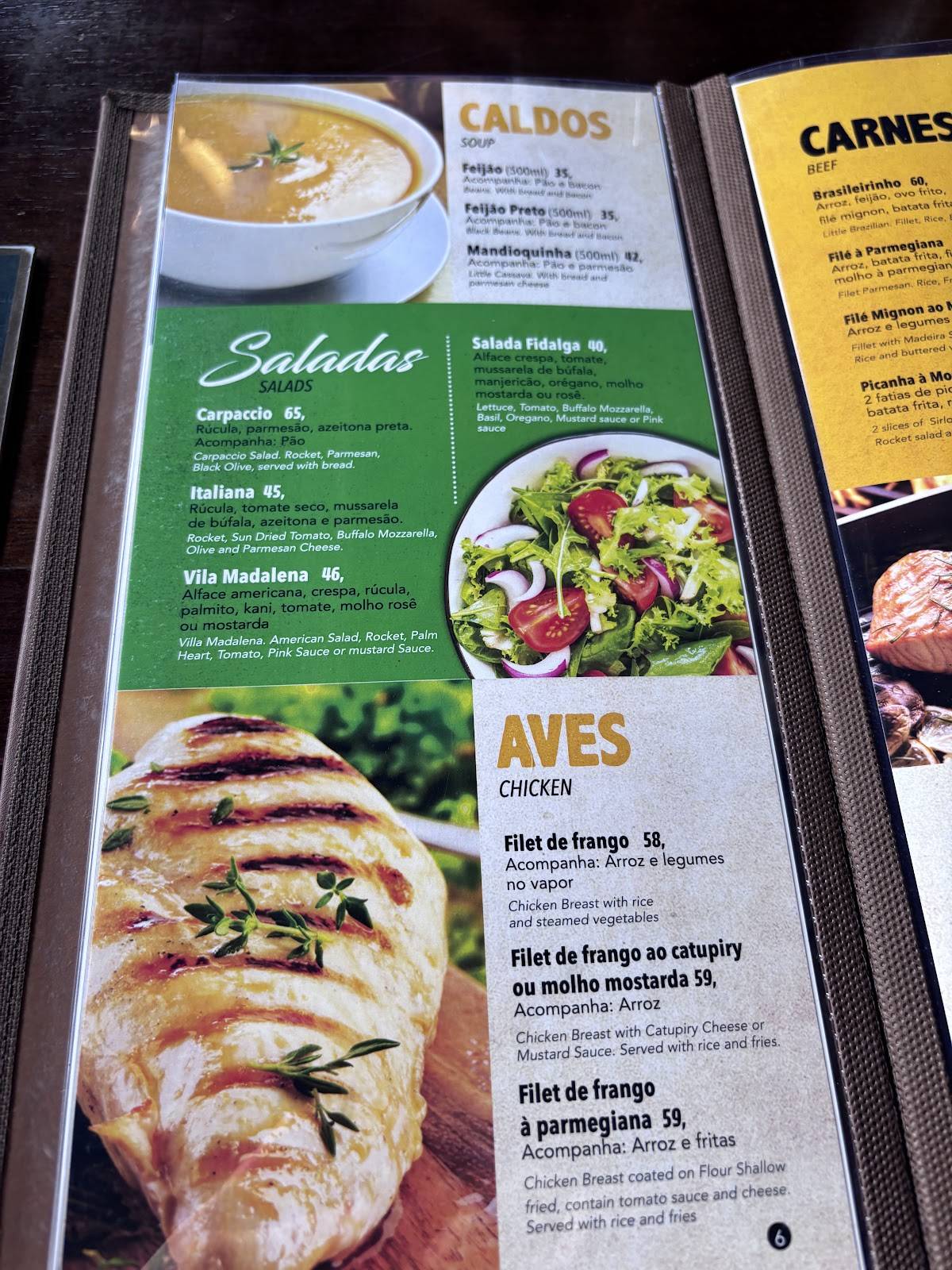 Quitandinha cardápio