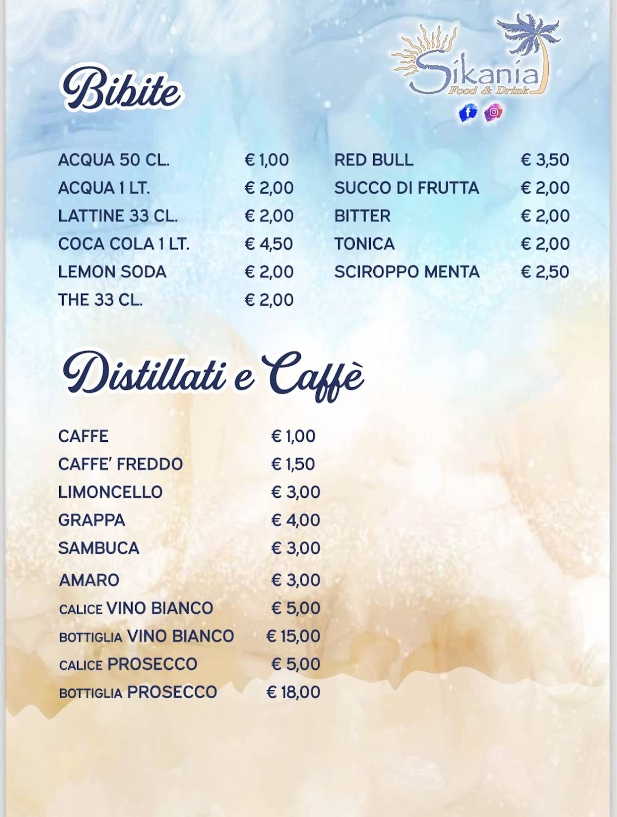Menu di Sikania RistoPub 